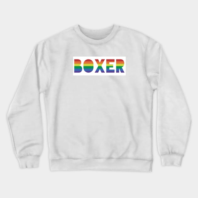 Boxing Gay Pride Boxers Crewneck Sweatshirt by QCult